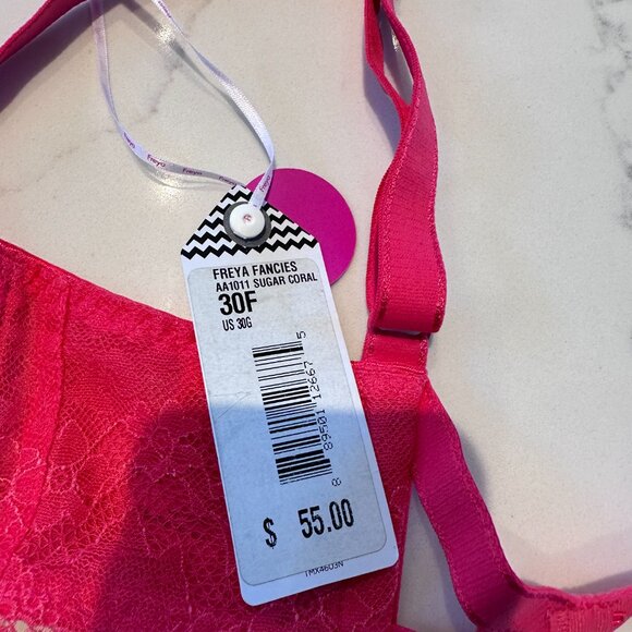 Freya Fancies Sugar Coral bra size 30F UK (US sizing 30G) *see labels NWT! - Picture 3 of 4